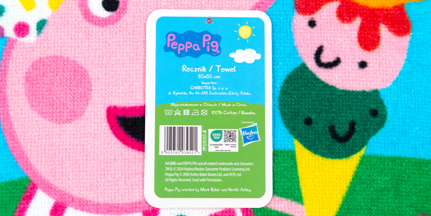 Ręcznik 30x50 cm Świnka Peppa Lód